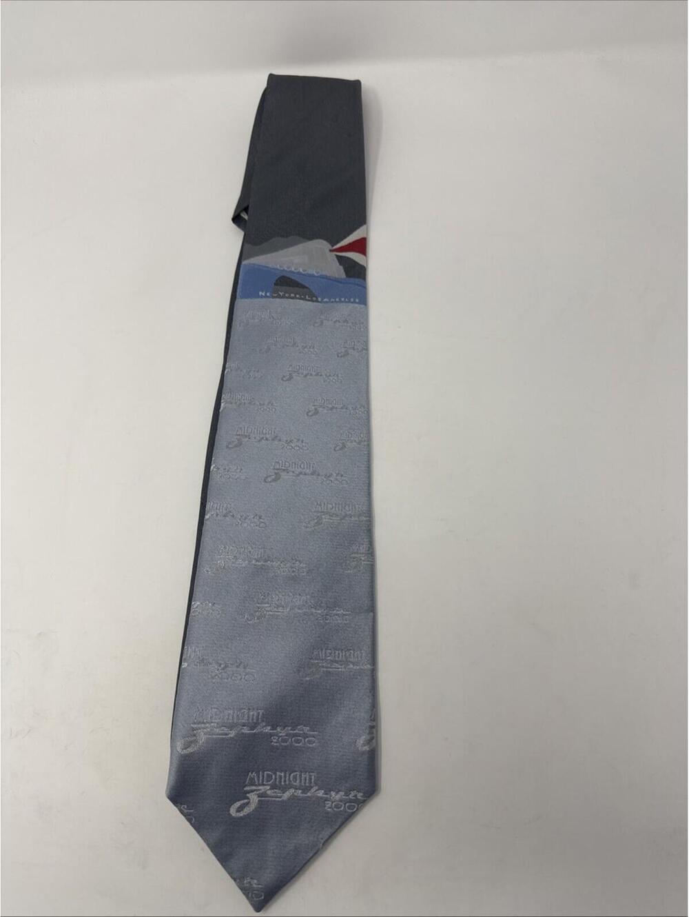 Nat Nast vtg Midnight Zephyr 2000 TRAIN - New York to LA - Handmade RARE Tie